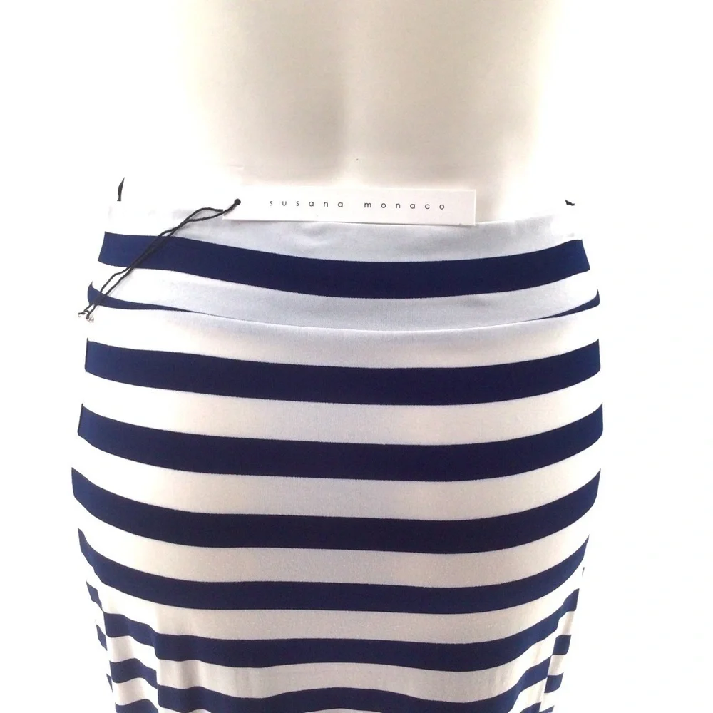 Susanna Monaco Revolve Sachi Blue&‎ White Stripe Inkwell Skirt